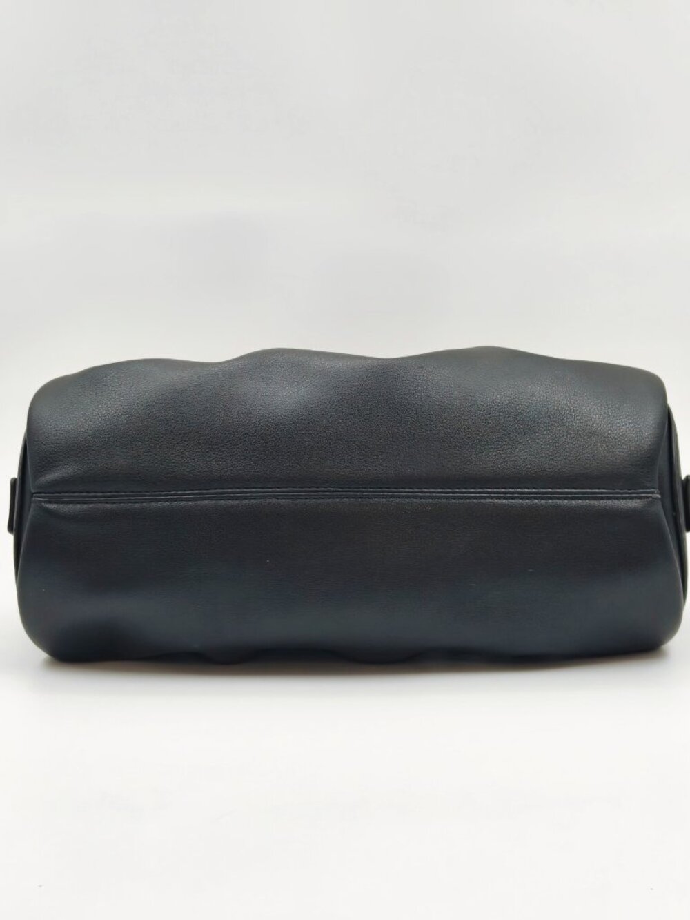 MANU Atelier Black Ruched Leather Shoulder Bag Gold Hardware - Picture 5 of 13